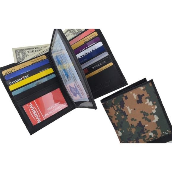 RFID Blocking Bifold Hipster Multi Credit Card ID Holder Camouflage - Picture 5 of 6